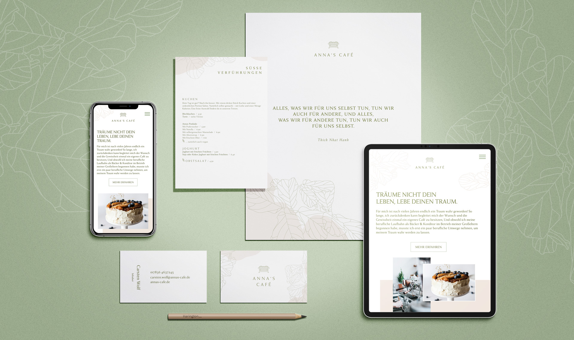 corporate design annas cafe wery grafikdesign hamburg